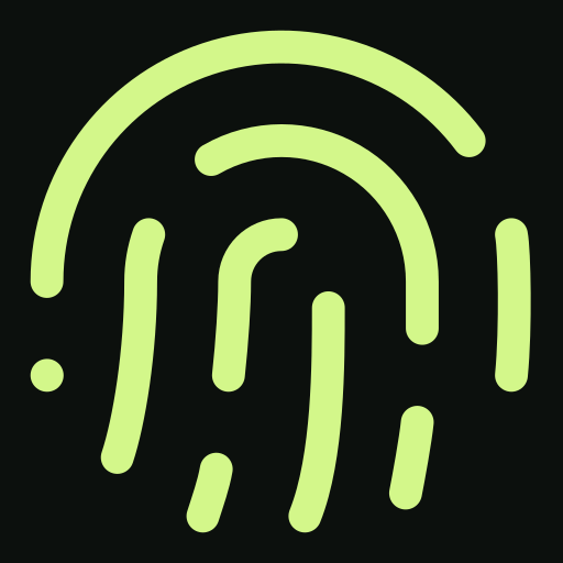 CIPHER token logo: lime fingerprint on black